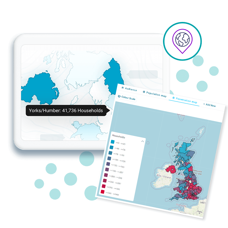 <b>Dynamic maps in audience workbooks </b>
Administrators can now easily upload, view and manage shapefiles directly in Orbit. Once the shapefiles have been uploaded, the user can then, in just a few quick clicks, utilise the new map settings in an audience to generate dynamic, zoomable, pannable maps to further analyse and refine their data. 
